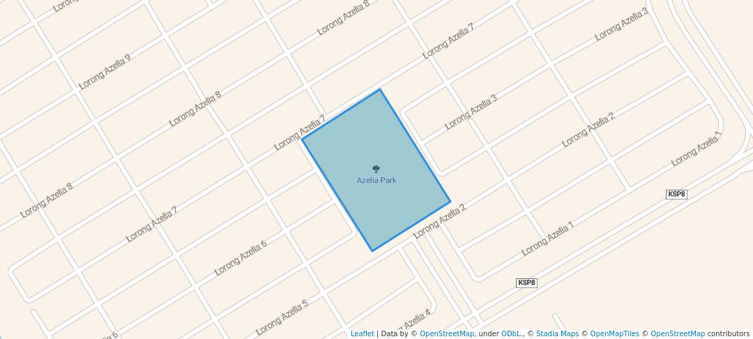 walking in Azelia Park map in Sungai Petani