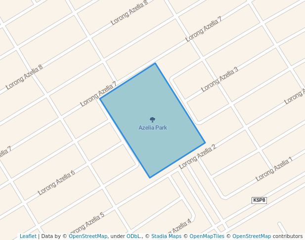 walking in Azelia Park map in Sungai Petani