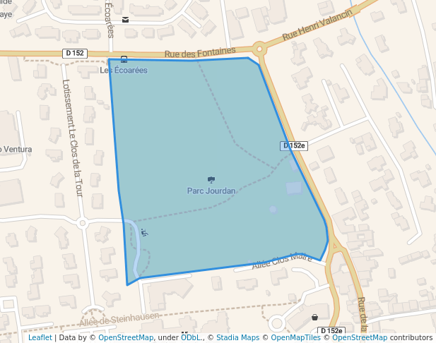 walking in Parc Jourdan map in Chaponnay