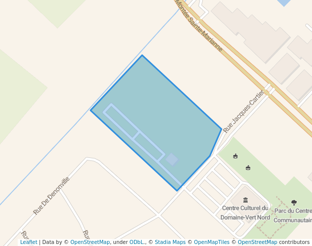 walking in Parc des Intendants map in Mirabel