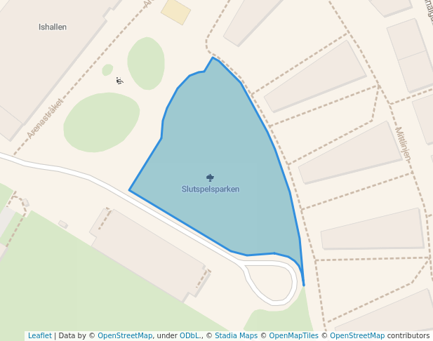 walking in Slutspelsparken map in Lund