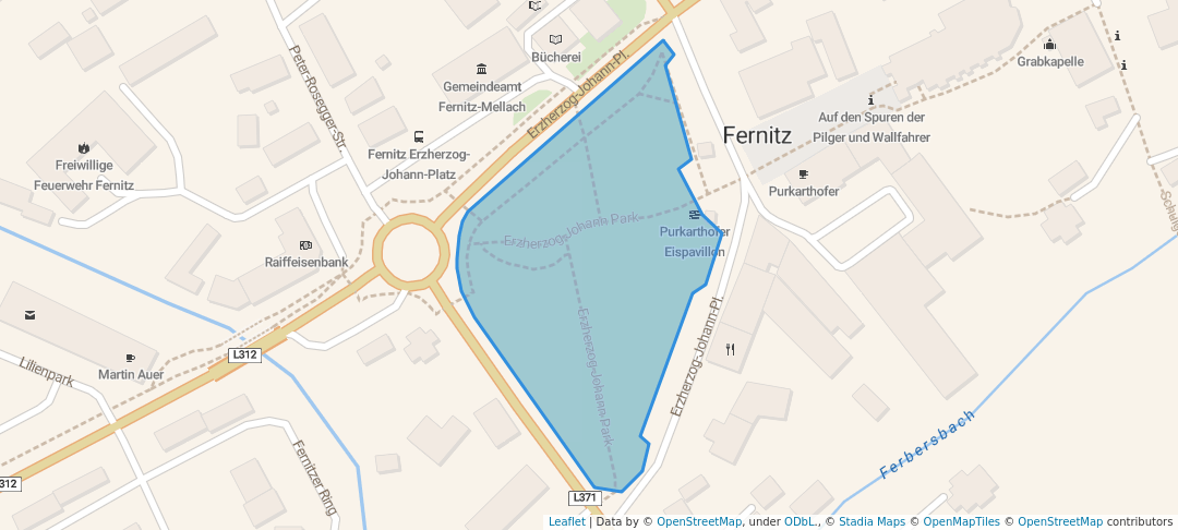 walking in Erzherzog Johann Park map in Fernitz bei Graz