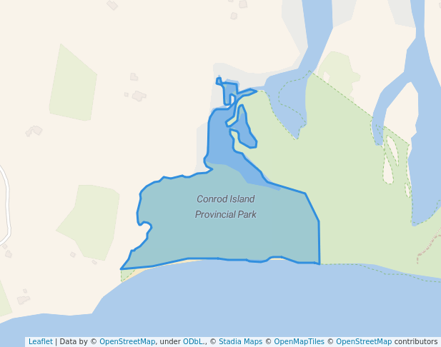 walking in Conrod Island Provincial Park map in Lawrencetown