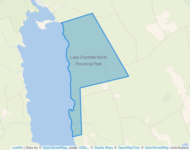 walking in Lake Charlotte North Provincial Park map in Head of Jeddore