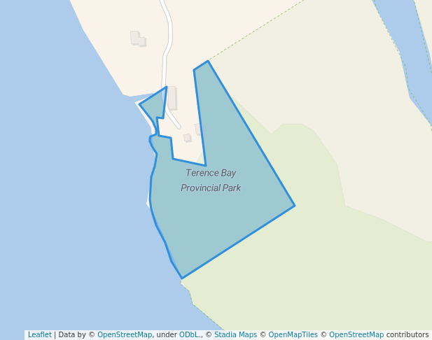 walking in Terence Bay Provincial Park map in Terence Bay