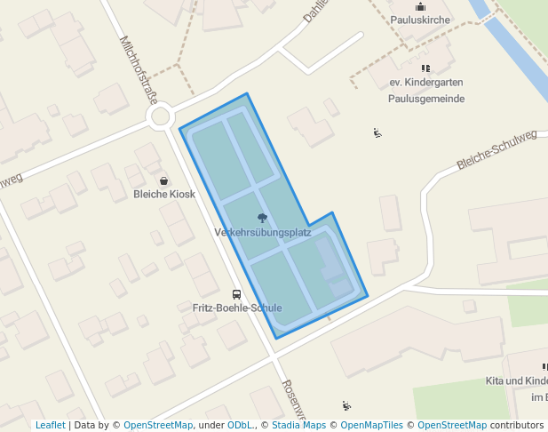 walking in Verkehrsübungsplatz map in Emmendingen