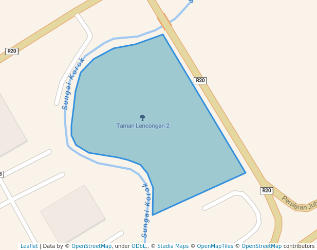 walking in Taman Lencongan 2 map in Kangar