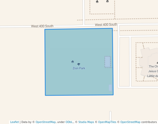 walking in Zion Park map in Brigham City
