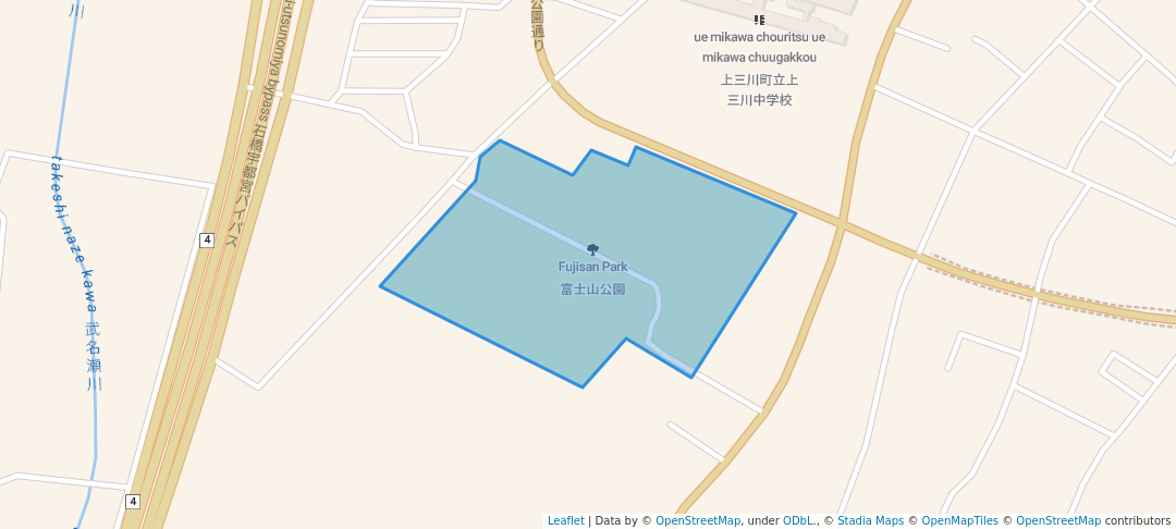 walking in Fujisan Park map in Kaminokawa