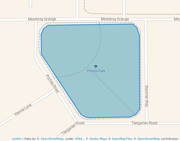 walking in Portola Park map in Brabham