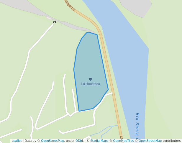 walking in La Huasteca map in Santa Catarina