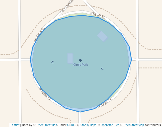 walking in Circle Park map in Frankfort