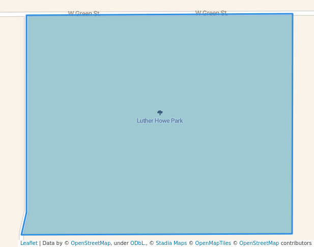 walking in Luther Howe Park map in Frankfort