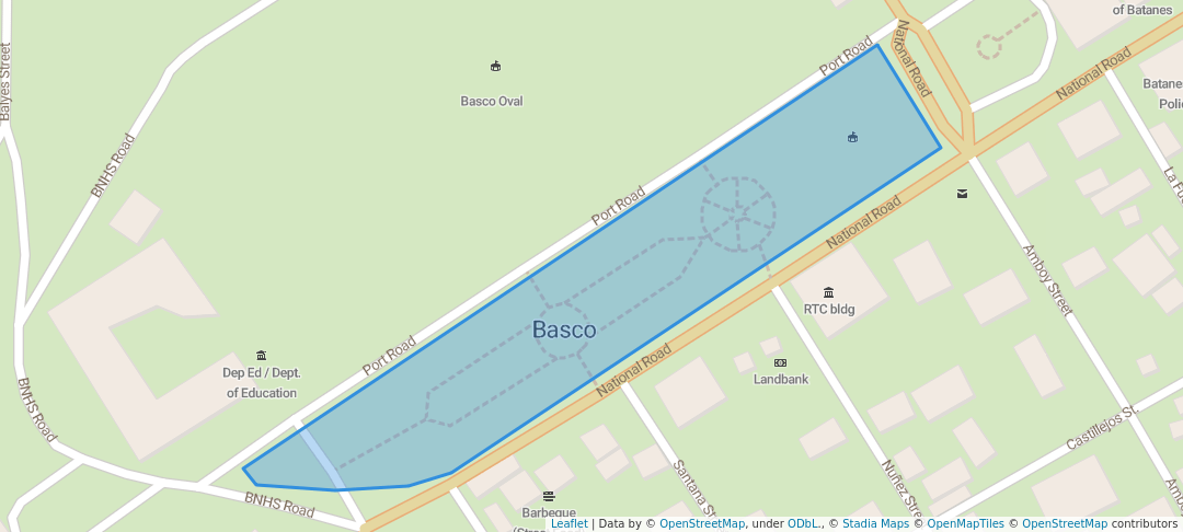 walking in Basco Plaza map in Basco