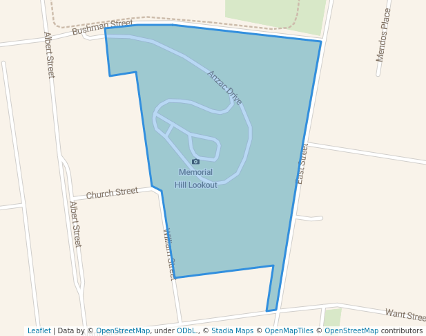 walking in Memorial Hill map in Parkes