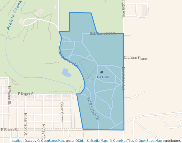 walking in TPA Park map in Frankfort