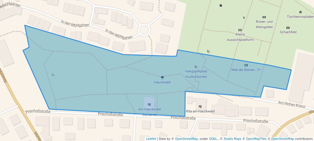 walking in Hauckwald map in Alzenau