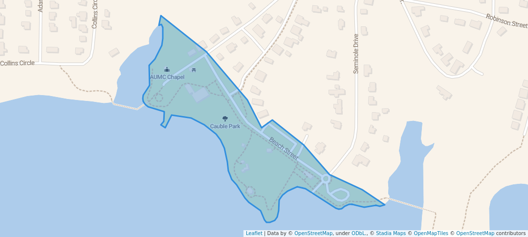 walking in Cauble Park map in Acworth