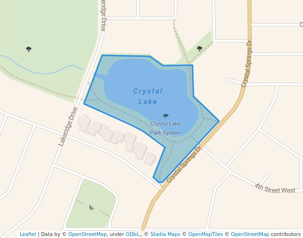 walking in Crystal Lake Park System map in Warman