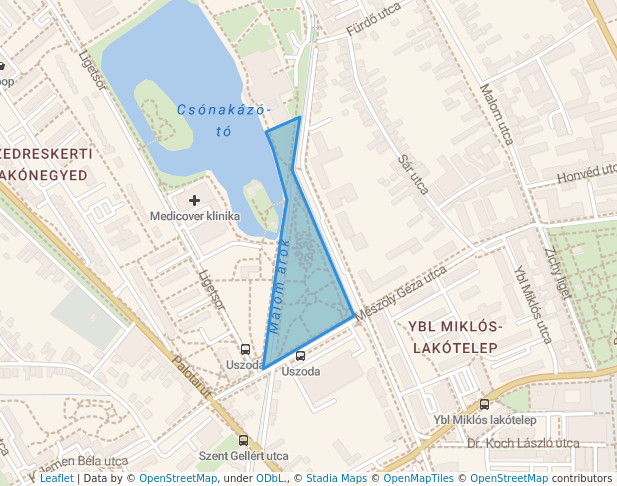 walking in Rózsaliget map in Székesfehérvár