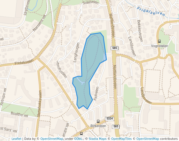 walking in Langhaugen map in Bergen