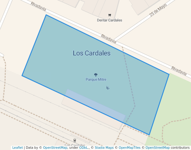 walking in Parque Mitre map in Los Cardales