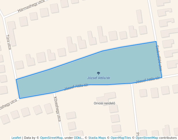 walking in József Attila tér map in Pécs