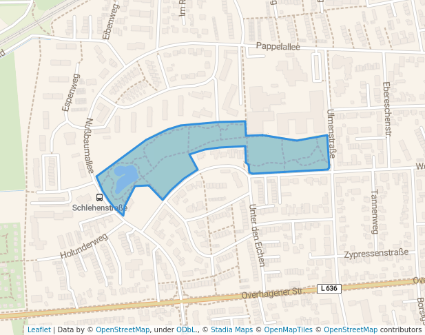 walking in Theodor-Heuss-Park map in Lippstadt