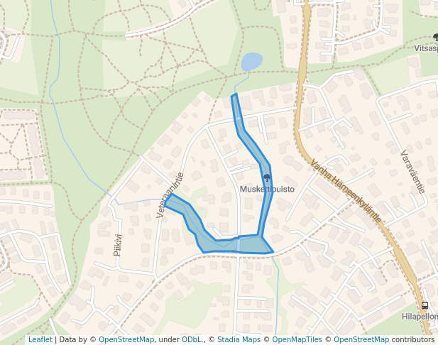Muskettipuisto in Esbo | Map and Routes