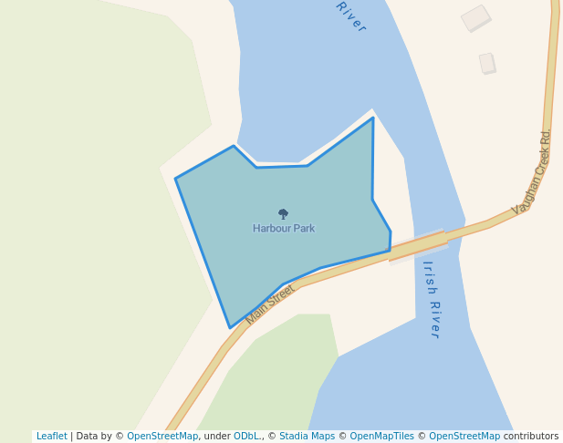 walking in Harbour Park map in Saint Martins