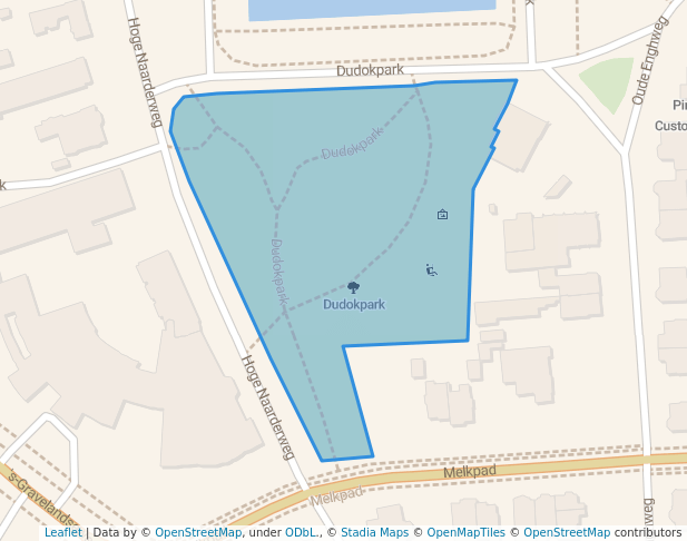 walking in Dudokpark map in Hilversum