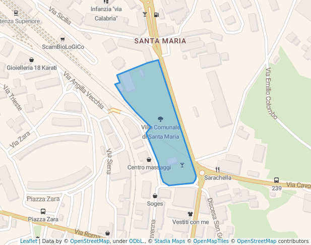 walking in Villa Comunale di Santa Maria map in Potenza