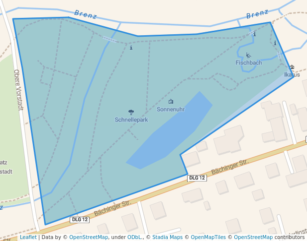 walking in Schnellepark map in Gundelfingen an der Donau