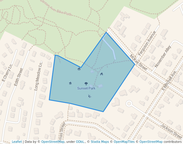 walking in Sunset Park map in State College