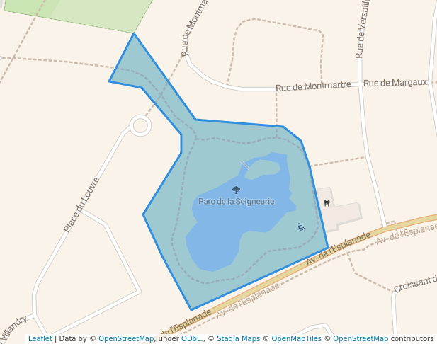 walking in Parc de la Seigneurie map in Mascouche