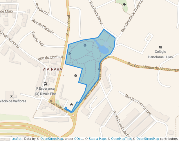 walking in Parque Urbano Doutor José Isidro Santos Júnior map in Santa Iria de Azoia