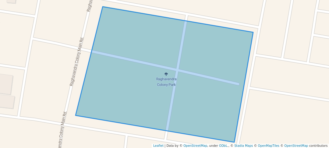 walking in Raghavendra Colony Park map in Ballari