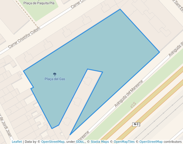 walking in Plaça del Gas map in Mataró