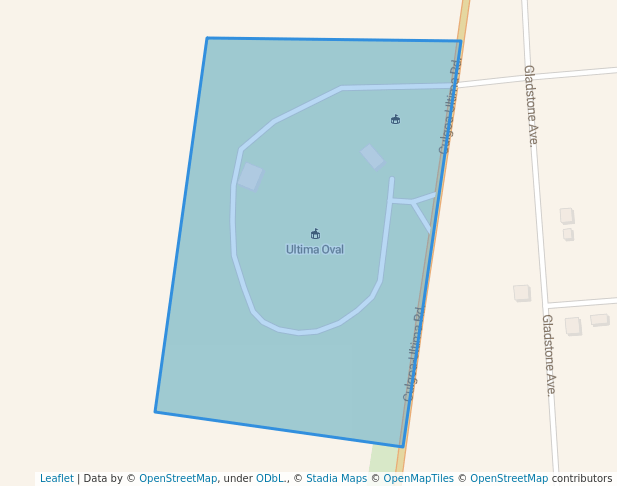 walking in Ultima Recreation Reserve map in Ultima