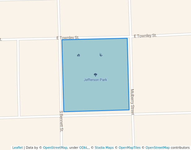 walking in Jefferson Park map in Bluffton