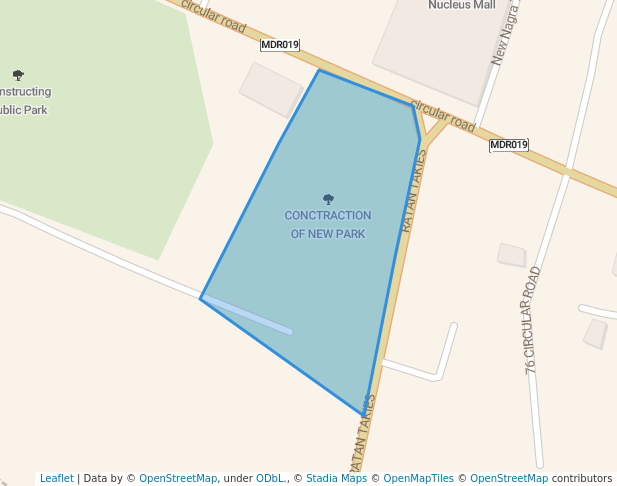 walking in CONCTRACTION OF NEW PARK map in Ranchi