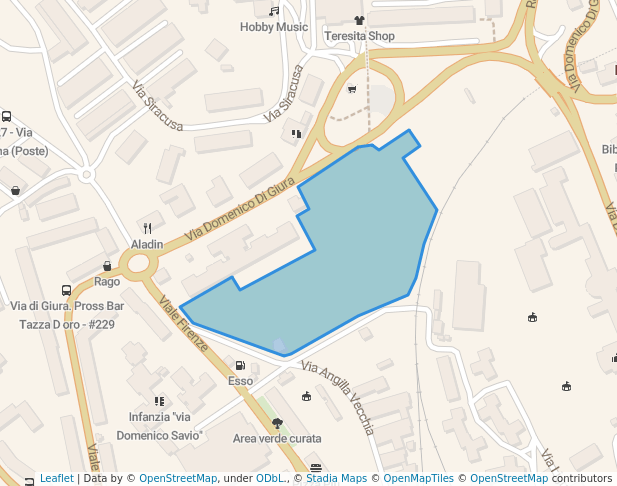walking in Parco Baden Powell map in Potenza
