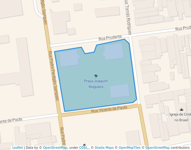 walking in Praça Joaquim Nogueira map in Fortaleza