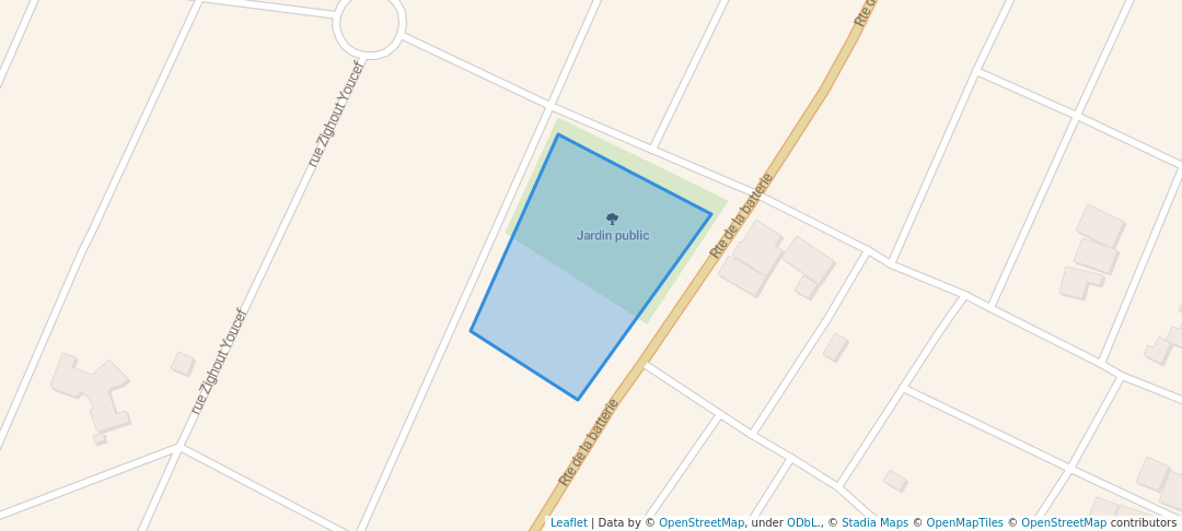 walking in Jardin public map in Oran