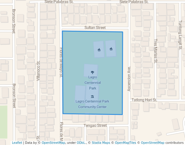 walking in Lagro Centennial Park map in Quezon City