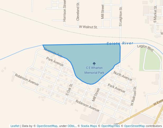 walking in C E Wharton Memorial Park map in Kenton