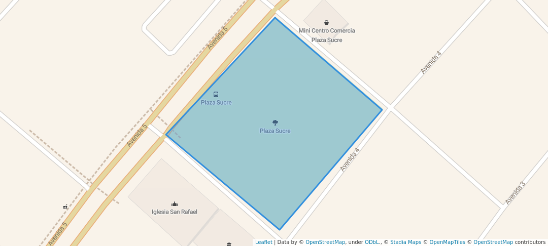 walking in Plaza Sucre map in San Felipe