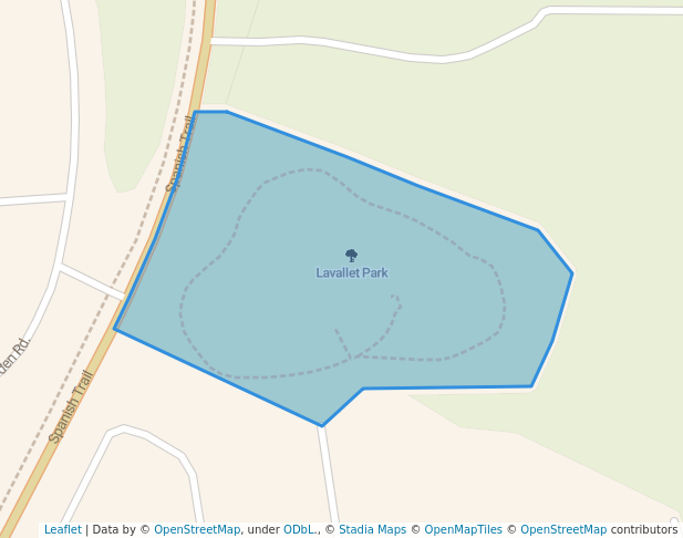 walking in Lavallet Park map in Pensacola