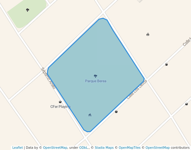 walking in Parque Berea map in Santa Cruz de la Sierra