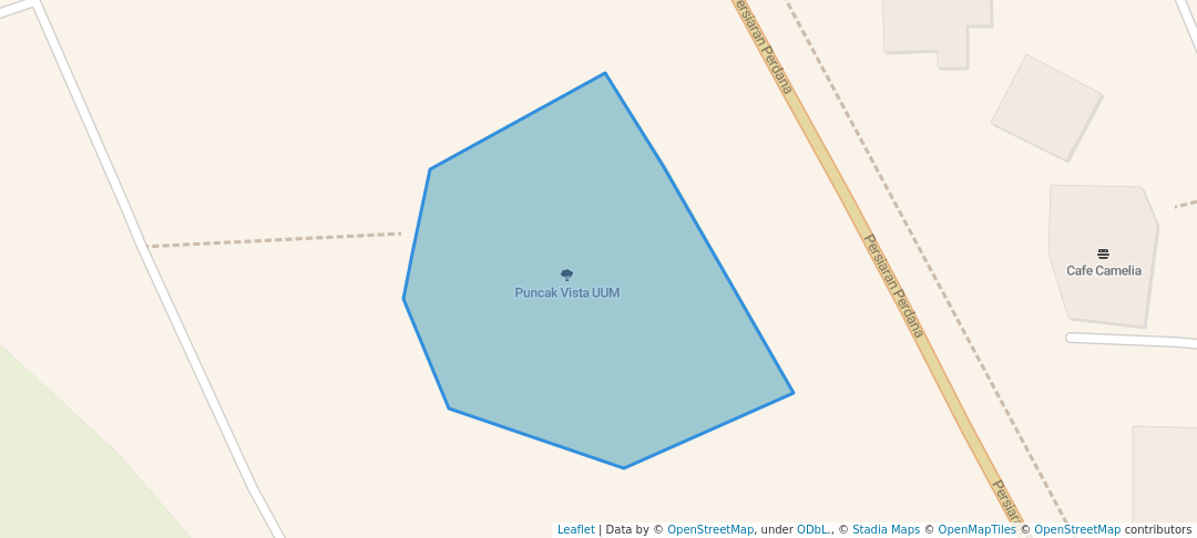 walking in Puncak Vista UUM map in Changlun